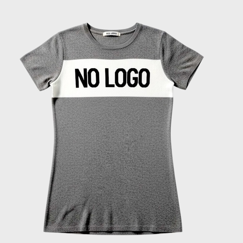 Pull&Bear Gray Colorblock Graphic Short Sleeve Tunic Tee Women’s Small